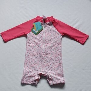 Umelok Kids Pink Floral Swimwear‎ Size 6/9